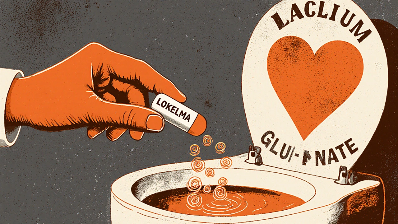 Patient receiving potassium binder capsule as excess potassium is safely removed from the body.