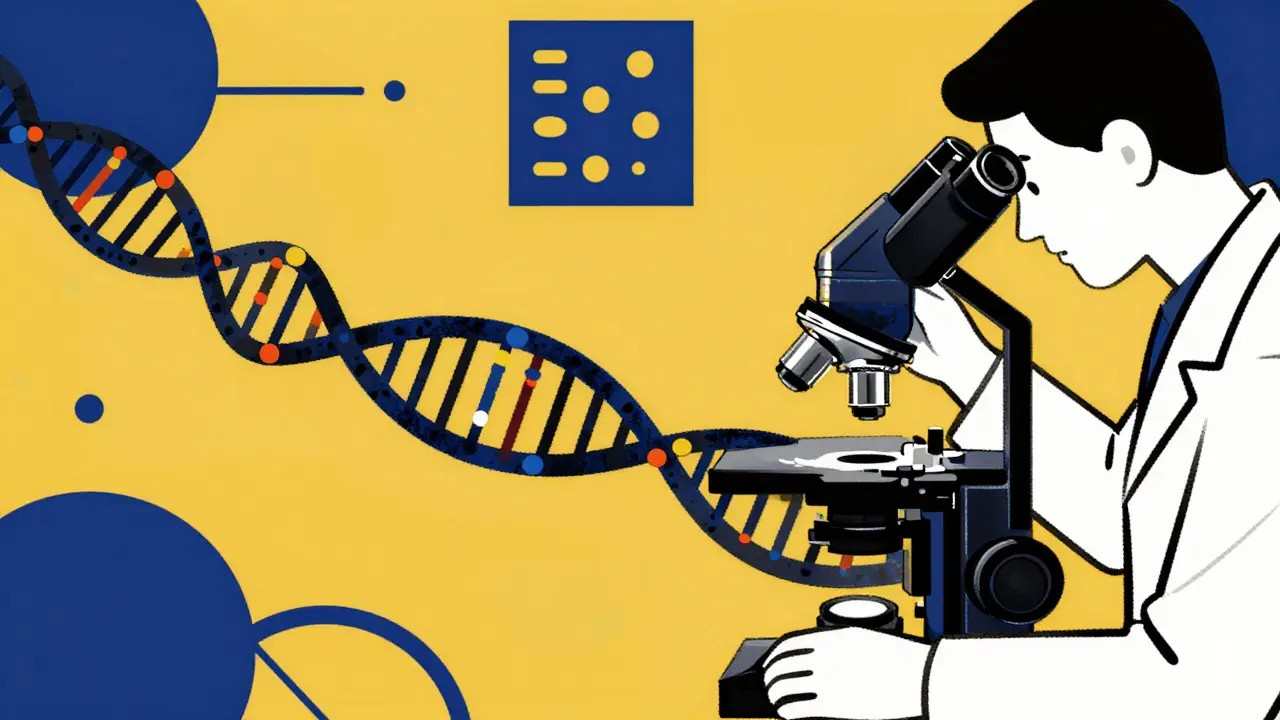 Scientist analyzing ctDNA for cancer treatment