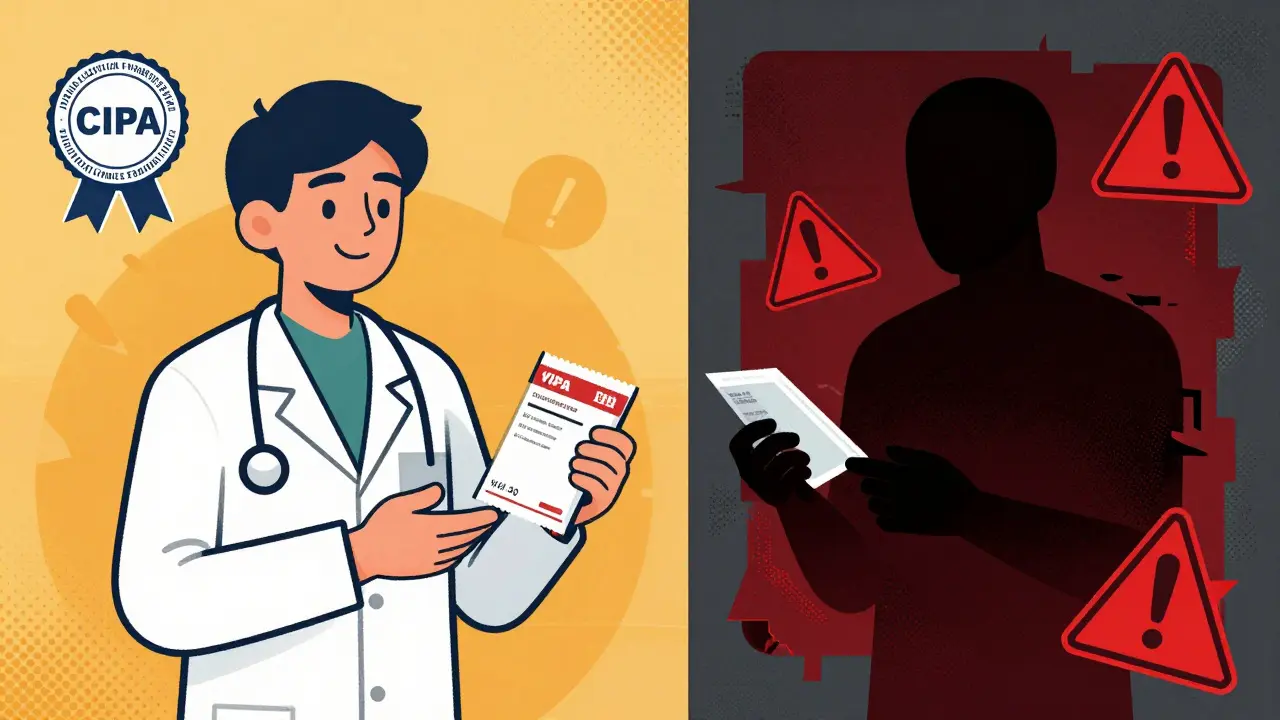 Comparison of safe certified pharmacy versus unsafe site