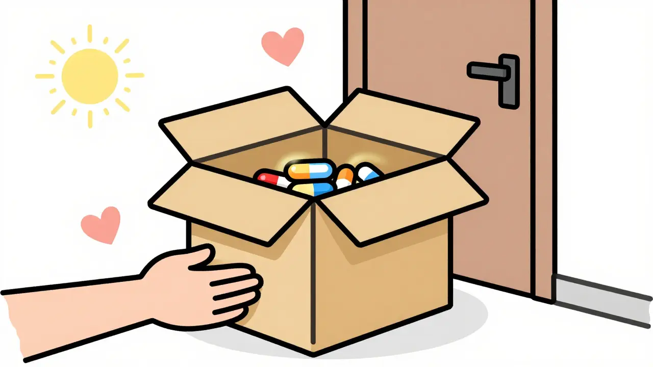 Package delivery of prescription medication at home
