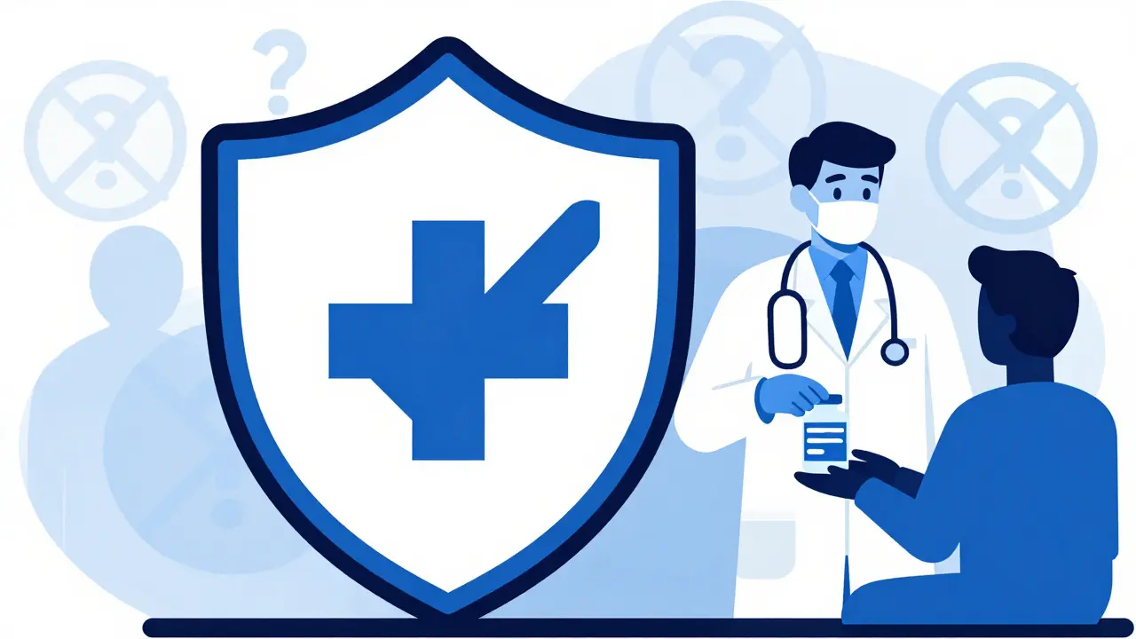 Shield icon representing safe and legitimate online pharmacy